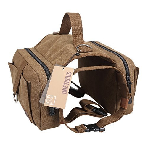 OneTigris Dog Pack Hound Travel Camping Hiking Backpack EDC Saddle Bag Rucksack for Medium & Large Dog