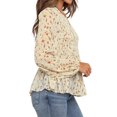 thumbnail image 4 of DYMADE Blouse Décontractée à Manches Longues et Col Rond Imprimé Floral pour Femmes, 4 of 5