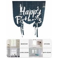 thumbnail image 6 of Happy Father's Day Tie Up Curtains for Window, Thermal Insulated Balloon Shade Adjustable Rod Pocket Curtains Valance Panels for Kitchen Bathroom Cafe 42 x 63 Dark Blue Shabby Wooden Grain, 6 of 6
