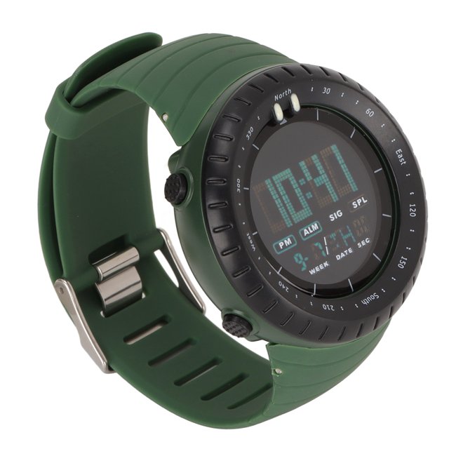 Reloj Digital, Reloj De Pulsera Electrónico De Tonos Táctiles Multifuncional HZ500 Elegante Para Exteriores ANGGREK Verde