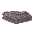 thumbnail image 3 of Berkshire Collection Faux Fur Plush Throw Blanket, 60"x70", Gray, 3 of 4