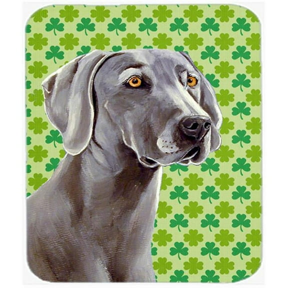 Weimaraner St. Patricks Day Shamrock Portrait Mouse Pad, Hot Pad or Trivet