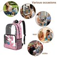 thumbnail image 5 of ZIATUBLES Clear Backpack, Heavy Duty Fabric & PVC Transparent Bookbag with Axolotl Reading Print, Large Capacity See Through Backpack for School College Work Travel Security, 5 of 7