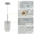 thumbnail image 6 of Hi-LIGHTS,Modern Crystal Elegant Design Pendant Light Set(3PCS) with Clear Beads & Height Adjustable(Bulbs Not Included),Hanging Ceiling Lamp for Dining Room,Kitchen Island,Living Room(Chrome), 6 of 9