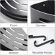 thumbnail image 4 of Estante esquinero para baño Sailing pegamento de aluminio negro 2 uds., 4 of 5