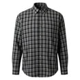 thumbnail image 2 of Jinhomg Men's Collar Button Down Shirts with Pockets Regular Fit Long Sleeve Casual Tops Fall Fashion Outfits Solid Color Lightweight Black XXXL, 2 of 5