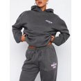 thumbnail image 3 of Hoodies Tracksuit Set Sweatshirt Sweatpants Womens 2 Piece, 3 of 5