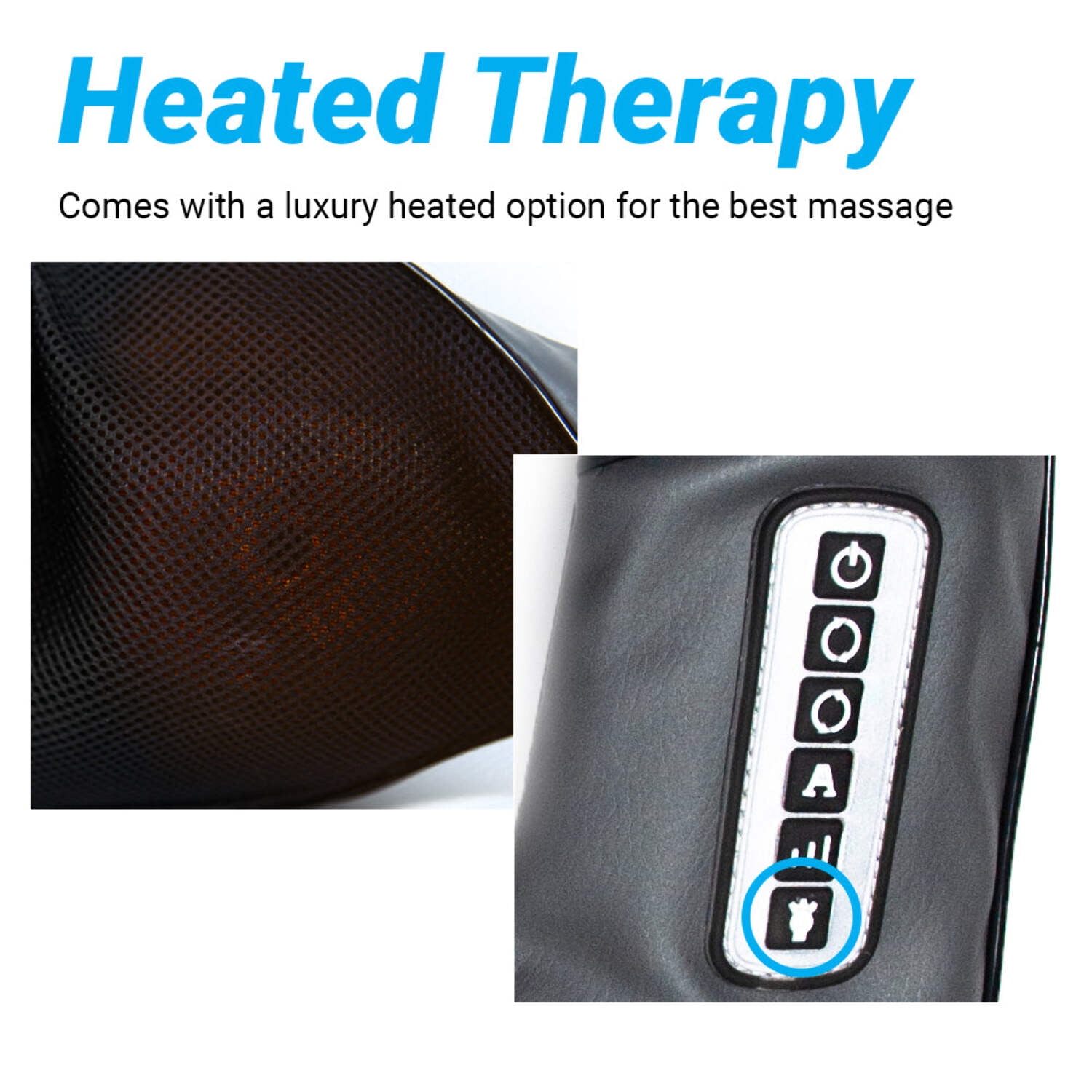 iReliev Shiatsu Back and Neck Massager with Heat Deep Kneading Massage for Neck, Back, Shoulder, Foot and Legs, Use at Home, Car, Office