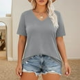 thumbnail image 2 of Afdoent Womens Tops V Neck Casual Print T Shirt Loose Fit Comfortable Bluse Tee Top For Everyday Wear And Fashion Outfits Tee Shirts For Women Comfortable, 2 of 6