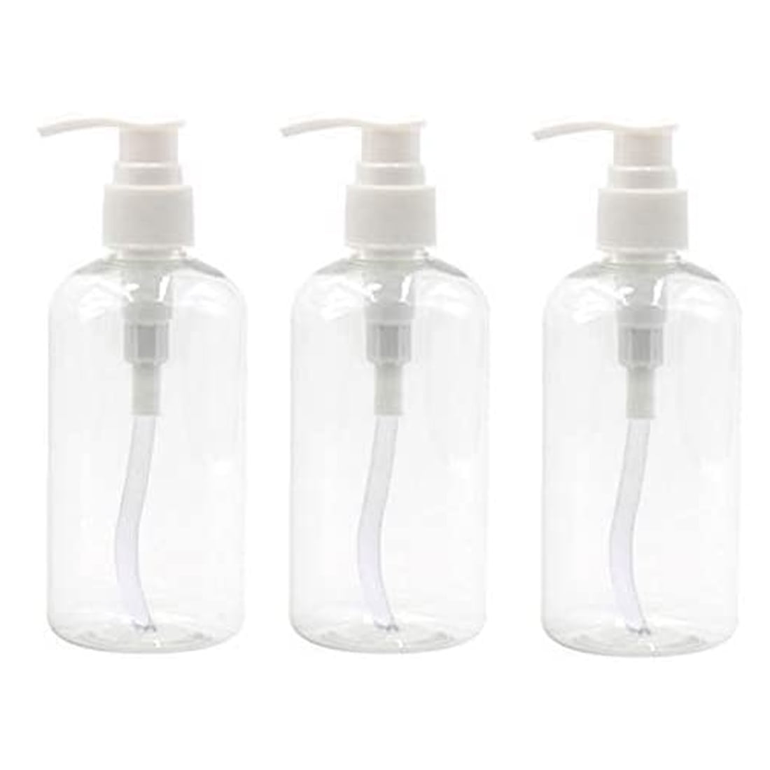 Empty Plastic Soap Bottle Dispenser Bottles Clear 8oz 250ml 3pack