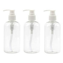 Empty Plastic Soap Bottle Dispenser Bottles Clear 8oz 250ml 3pack