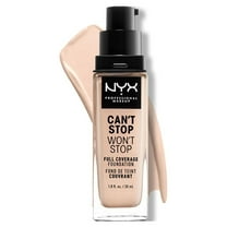 NYX Professional Makeup Can't Stop Won't Stop 24hr Full Coverage Liquid Foundation, Matte Finish, Waterproof, Light Porcelain