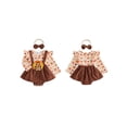 thumbnail image 2 of RUINIXCW Newborn Baby Girl Thanksgiving Outfit Turcky Romper Dress Infant Baby Girls Fall Winter Clothes Long Sleeve Bodysuit Dress Playsuit Headband, 2 of 8