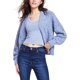 thumbnail image 1 of Hippie Rose Womens Knit Open-Front Cardigan Sweater, darkblue, S, 1 of 1