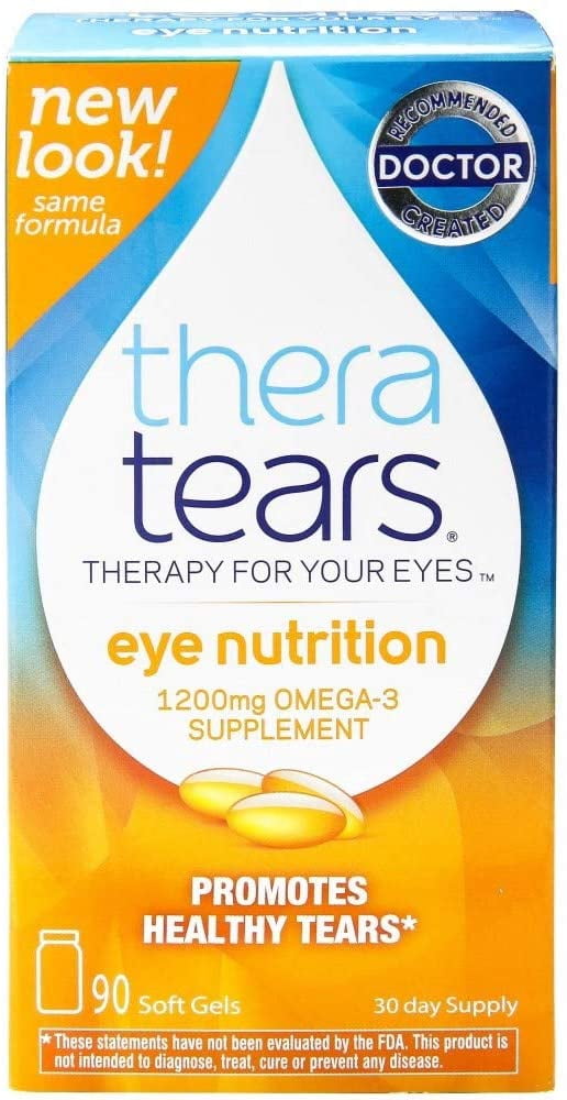 TheraTears Nutrition Dry-Eye Relief Capsules, Omega-3 Supplement, 360 Count (4x90ct)