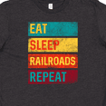 thumbnail image 4 of Inktastic Railroading Train Lover Eat Sleep Railroads Repeat Youth T-Shirt, 4 of 5