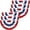6 Pack 1.5x3 Feet, variant on 4 Pack USA Pleated Fan Flag, 3 X 6 Feet American US Bunting Flag Patriotic Half Fan Banner Flag Decoration, 4th of July Memorial Day Independence Day Fourth July Outdoor Decor