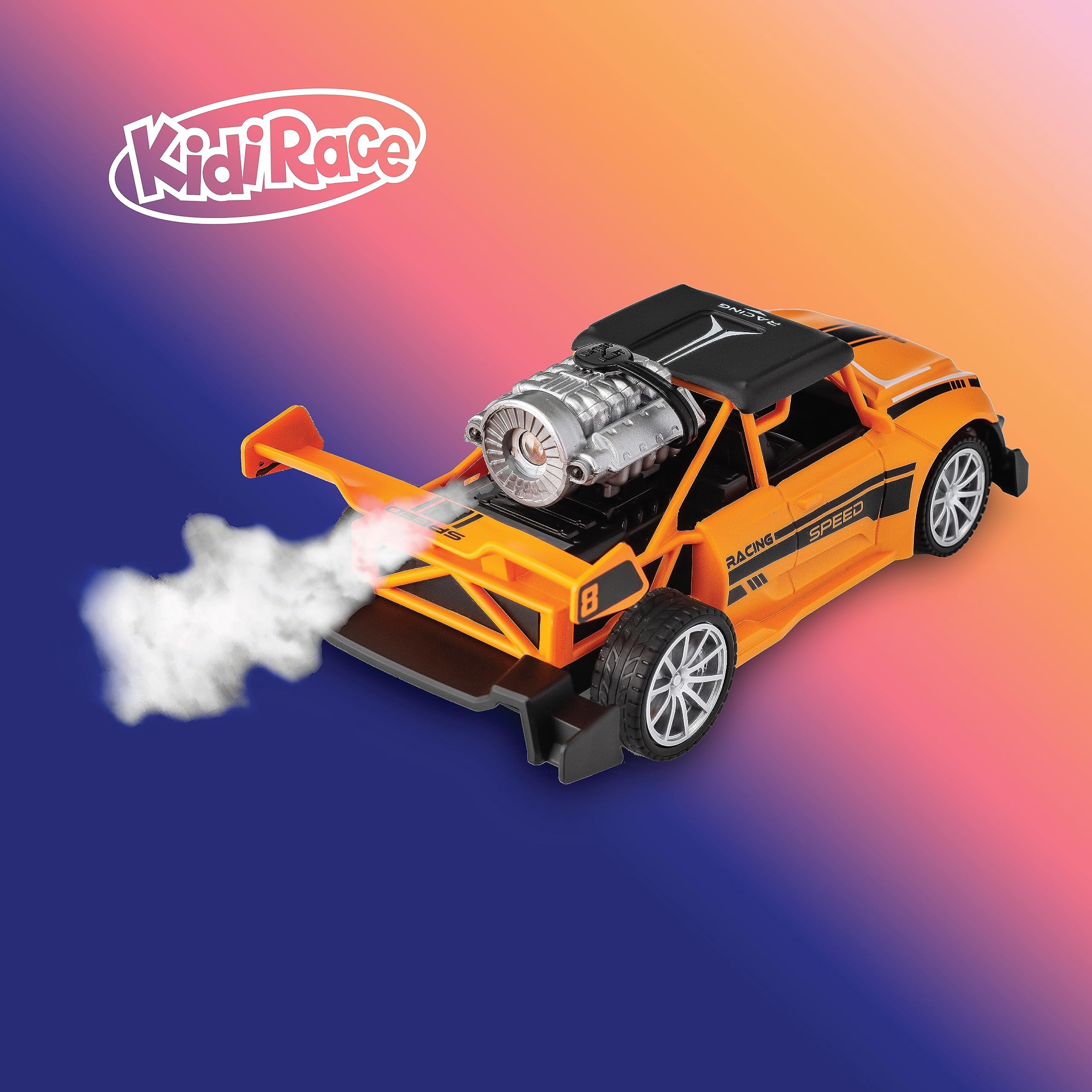 Remote Control 2 Pack Race Car Toys for Kids - Drifting Stunt Car, Smoke Generating Cars, 1:20 Scale