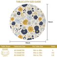 thumbnail image 3 of Pioneer Flower Floral Print Pattern Round Tablecloth 60 X 60 Inch, Wrinkle Resistant Wipeable Table Cloth for Kitchen Dining Picnic Patio Party, 3 of 6