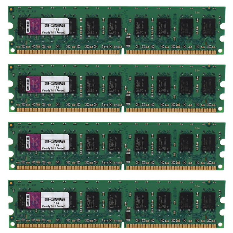 4X 2GB DDR2 RAM 533Mhz 4200 DIMM Ram High Performance Server -