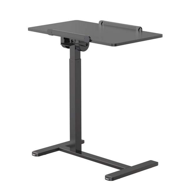 Uplite Bureau Mobile à Hauteur Réglable – Table Assise-Debout Inclinable au-Dessus du Lit avec Roulettes - Noir