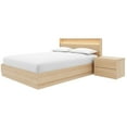 thumbnail image 5 of Nexera 3 Piece Bedroom Set with Slatted Bedframe, Headboard with Integrated Light, 5 of 5