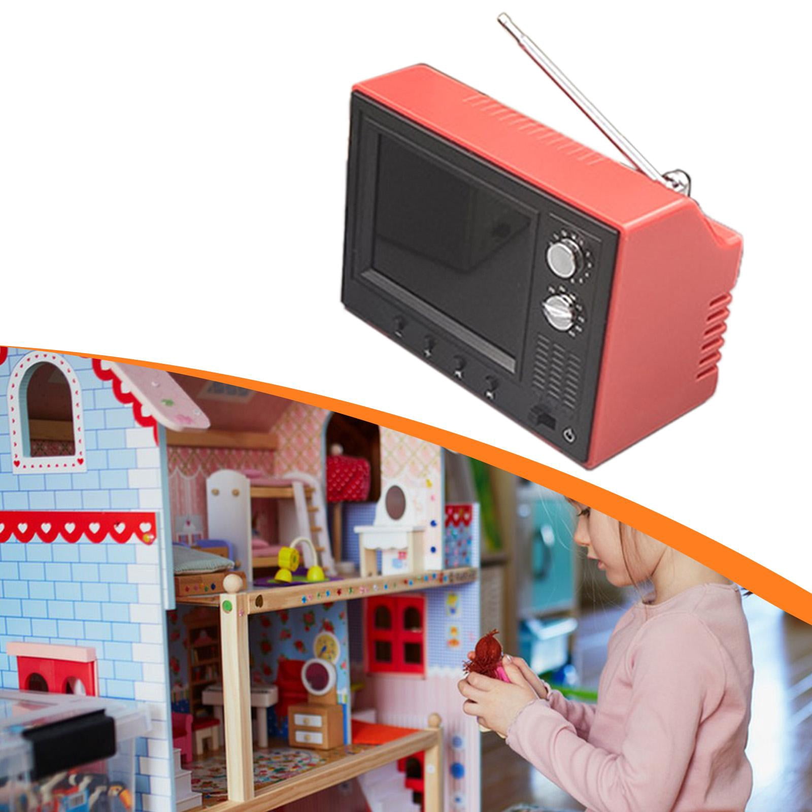 EMUKOEP 1:12 Maison de Poupée Mini Télévision Maison de Poupée Modèle TV Style Rétro Miniature de Salon Télévision Appareil Décoration EMUKOEP 1:12 Maison de Poupée Mini Télévision Maison de Poupée Modèle TV Style Rétro Miniature de Salon Télévision Appareil Décoration
