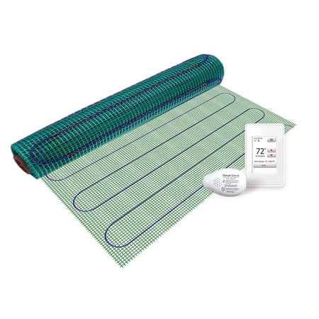 UPC: 0881308052492 | 120V Floor Heating Easy Mat Kit 3′ x 3  with Nspire Touch Thermostat for 9 SqFt