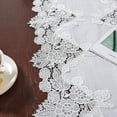 thumbnail image 3 of fastboy Simple Long Table Runner Lace Tablecloth Decorative Fabric Dining Tea TV Exquisite Wedding Decoration White 35*90 cm, 3 of 6