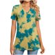 thumbnail image 2 of mfyjkho Tops De Gimnasio Para Mujer, Top/Camiseta De Manga Corta Con Cuello En V, Botones Y Rayas Degradadas Para Mujer Tops De Gimnasio Para Mujer Xl, 2 of 7