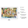 thumbnail image 2 of Aloha… Universal Word - Hawaiian Ceremony for a Voyage (Huakaʻi) - Vintage Ocean Liner Menu Cover by Eugene Savage c.1940s - Fine Art Rolled Canvas Print (Unframed) 27in x 40in, 2 of 4