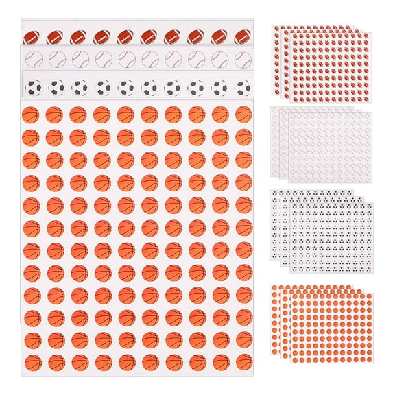 UPOUART Basketball Theme Stickers for Party Favors, Sports Event Decorations, Kids Birthday, and Team Spirit Supplies