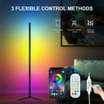 Neoglint Corner Floor Lamp, 49.6" RGB Color Changing LED Corner Light