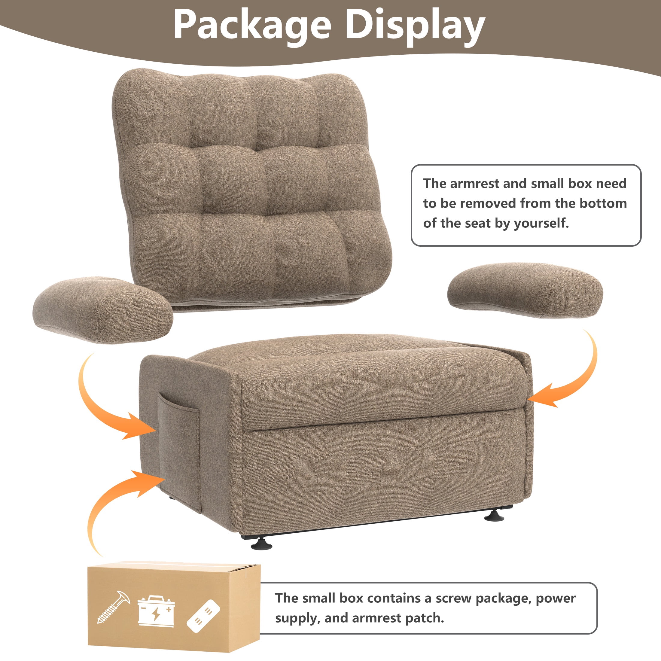 Electric Power Lift Recliner Chair with 3 Independent Motors, UHOMEPRO Easy Stand Assist Recliner for Elderly Adults, Comfortable Living Room Chair, Dark Dark Brown
