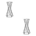 thumbnail image 4 of Bewildely Soporte de hierro para plantas de aire, diseño hueco, soporte de estilo Simple, estante para Hotel de oficina, maceta de jardinería, Negro 2piezas, 4 of 6