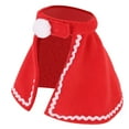 thumbnail image 2 of Disfraz suave de manto rojo para perro y gato, ropa navideña para conejo y cobaya., 2 of 12