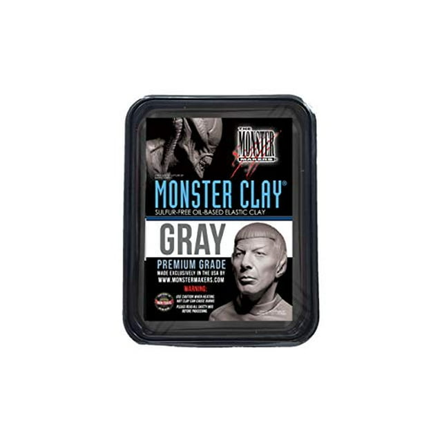 Monster Clay Premium Grade Modeling Clay (Gray -Medium - 4.5lb)