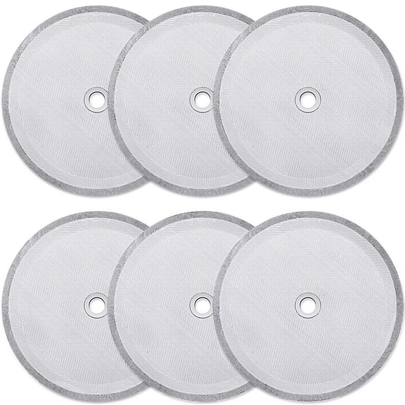 6 Pieces French Press Replacement Filters Mesh Filters Replacement 4 Inch Stainless Steel Replacement Screen for 1000 Ml, 34 Oz, 8 Cup French Press Coffee Makers and Tea Machines