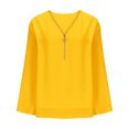 thumbnail image 4 of Plus Size Blouses for Women Casual Long Sleeved Solid Color Ladies Large Size Loose Chiffon Shirt, 4 of 6