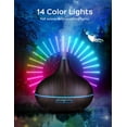 thumbnail image 2 of Homasy 500ml Aromatherapy Diffuser with Essential Oil Set 6x10mL, 23dB Super Quiet Essential Oil Diffuser Gift Set with 14 Color Lights 4 Timers for Home Bedroom Office, 2 of 6