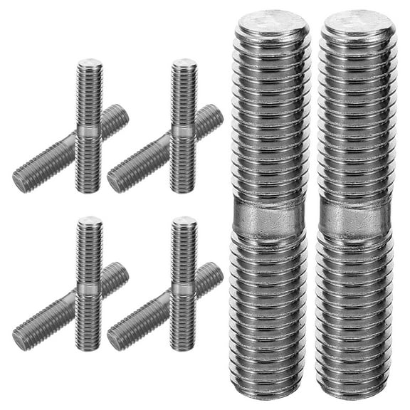 10 Pcs Double-headed Screw Bolts Firm Replaceable Bolt Dual Heads Bolt Threaded Bolt Dual End Bolt