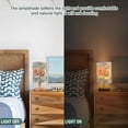 thumbnail image 5 of WOBOGO Vintage Peony Floral Bedroom Table Lamp USB Power Connector Wooden Base Round Linen Shade For Living Room Desk, 5 of 7