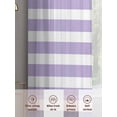 thumbnail image 7 of Anchor Purple Semi Sheer Curtains 72 Inch Length 2 Panels Set, Modern Navy Blue White Striped Nautical Sheer Kitchen Curtain Privacy Voile Window Curtain for Living Room Bedroom Rod Pocket Drapes, 7 of 7