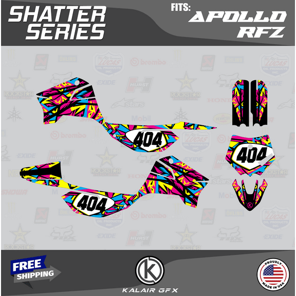 Kalair GFX Graphics Kit for Apollo RFZ X4-X6 X14-X19 (All Years) Shatter Series