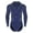 Navy Blue, variant on Men Long Sleeve Glittery Rhinestone Latin Ballroom Dance Shirts Tango Figure Skating Jumpsuit Navy Blue M