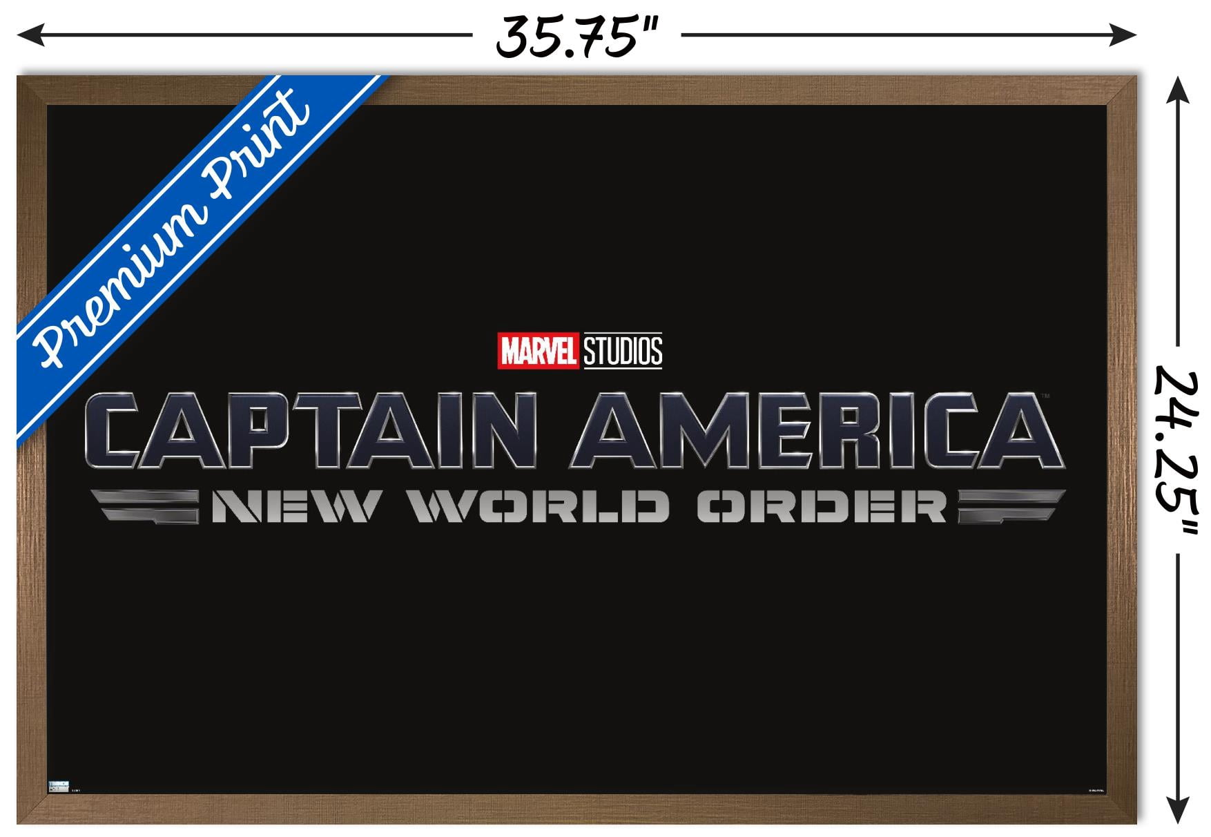 Marvel Captain America: New World Order - Logo Wall Poster, 22.375" x 34" Framed