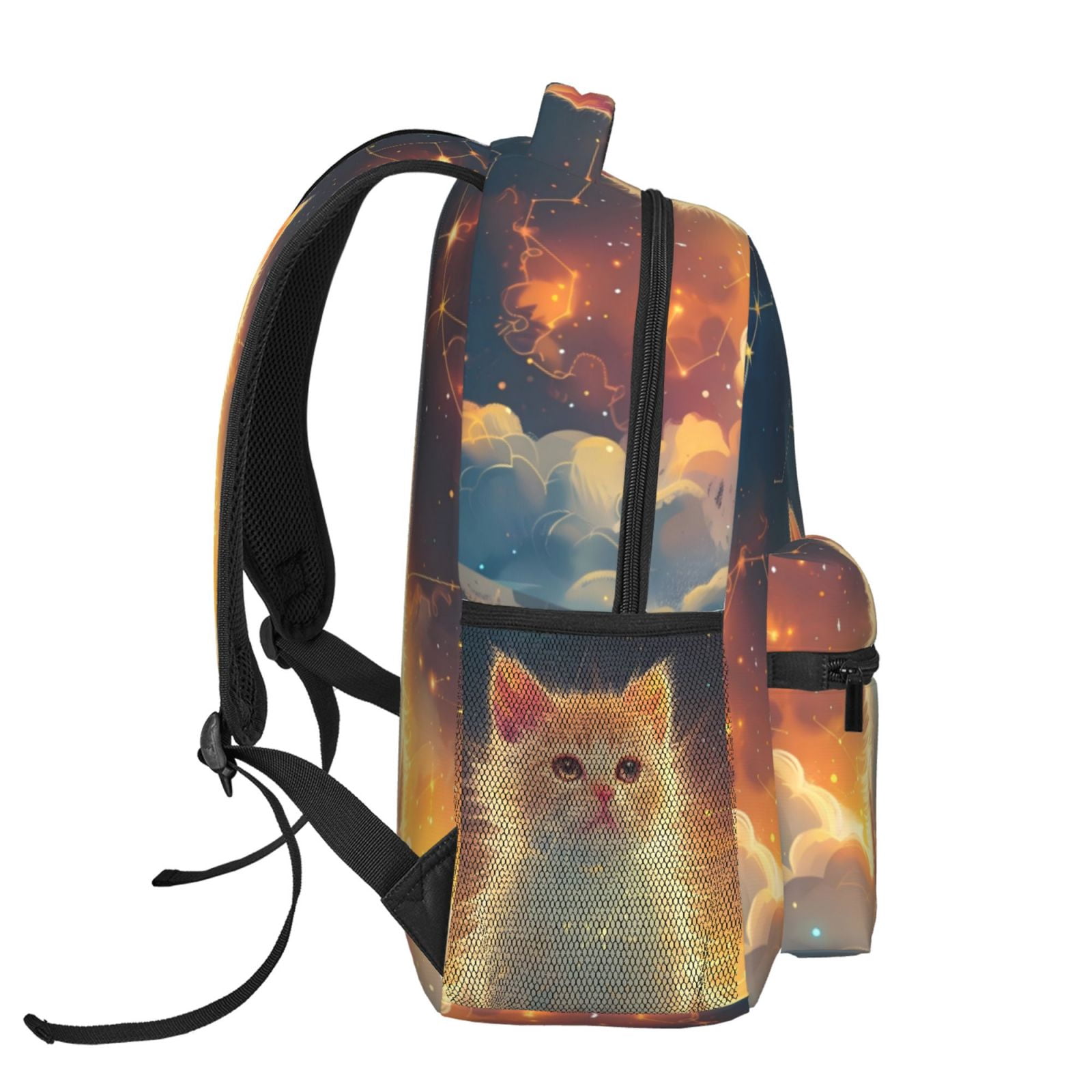 Xecao Starry Sky Constellation Cat Backpack, a stylish and functional choice for both men and women, is the perfect basic bookbag for college, work, or travel