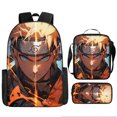 thumbnail image 1 of Naruto Anime Backpack Three-Piece Set-Lightweight And Durable Backpack With A Unique Anime Design For Everyday Use-week, 1 of 5