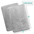 thumbnail image 6 of Nestl Set of 2 Absorbent Memory Foam Bath Mat Set Bathroom Rugs, Silver, Large 20"x32", 6 of 8