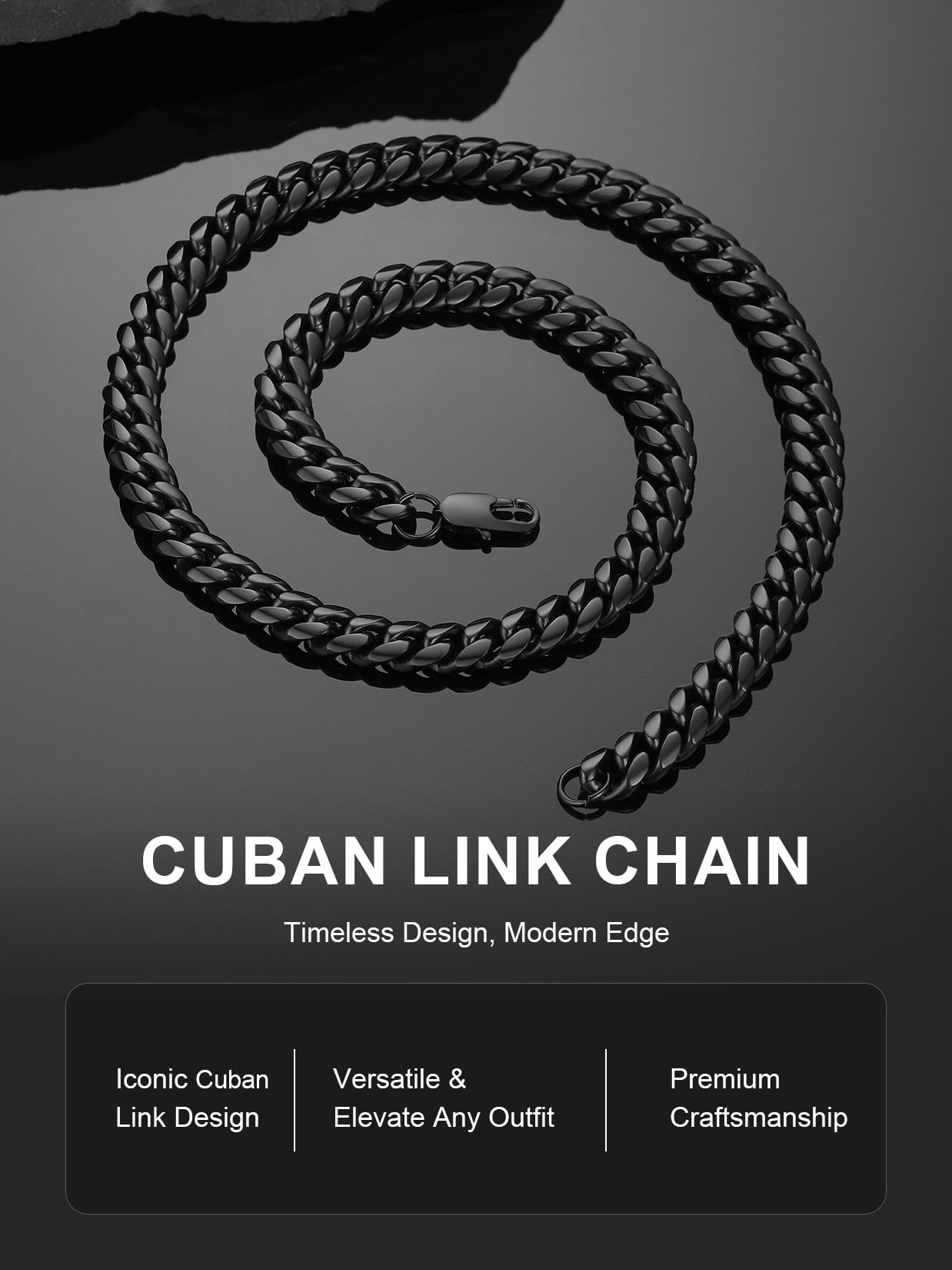 ChainsProMax Cuban Link Chains Male Men Necklaces 20inch 10MM Mens Jewelry Mens Gifts for Father
